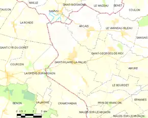Poziția localității Saint-Hilaire-la-Palud