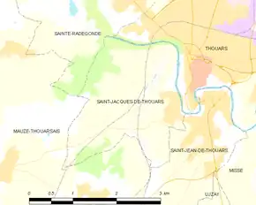Poziția localității Saint-Jacques-de-Thouars