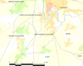 Poziția localității Saint-Jean-de-Thouars