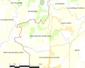 Poziția localității Saint-Maixent-de-Beugné