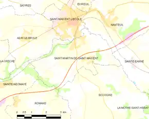 Poziția localității Saint-Martin-de-Saint-Maixent