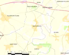 Poziția localității Saint-Maxire
