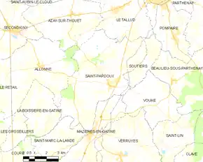 Poziția localității Saint-Pardoux