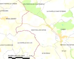 Poziția localității Saint-Paul-en-Gâtine