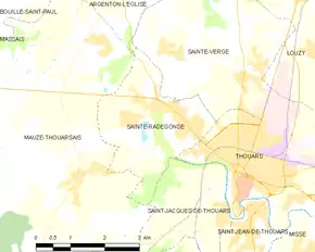 Poziția localității Sainte-Radegonde