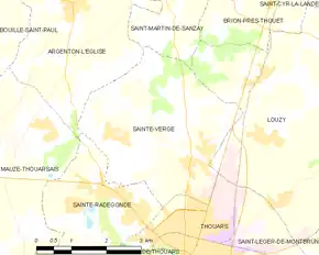 Poziția localității Sainte-Verge