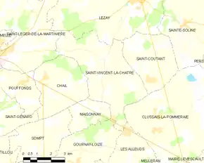 Poziția localității Saint-Vincent-la-Châtre