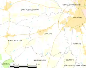 Poziția localității Le Tallud