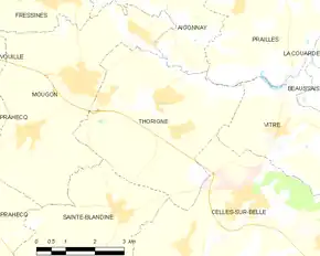Poziția localității Thorigné