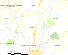 Poziția localității Viennay