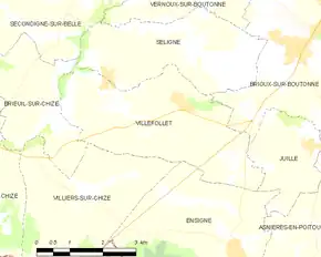 Poziția localității Villefollet