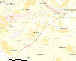 Poziția localității Vouillé