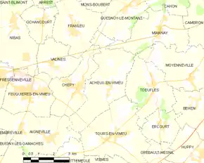 Poziția localității Acheux-en-Vimeu
