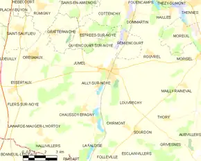 Poziția localității Ailly-sur-Noye