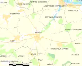 Poziția localității Airaines