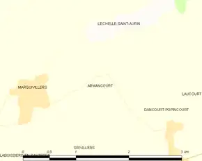 Poziția localității Armancourt