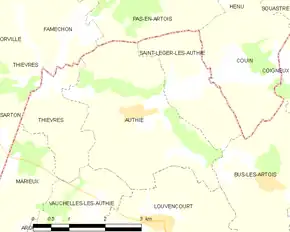Poziția localității Authie