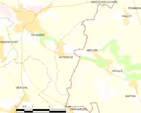 Poziția localității Authieule