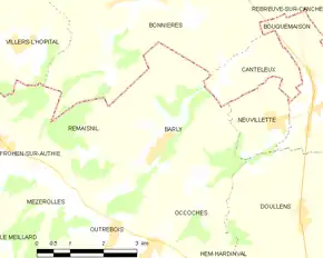 Poziția localității Barly