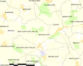Poziția localității Bavelincourt