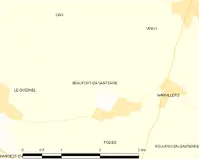 Poziția localității Beaufort-en-Santerre