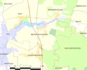 Poziția localității Bernay-en-Ponthieu