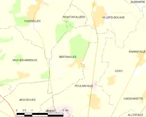Poziția localității Bertangles