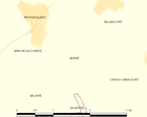 Poziția localității Biarre
