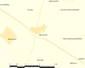 Poziția localității Bouchoir