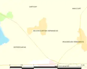 Poziția localității Bouvincourt-en-Vermandois