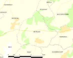 Poziția localității Bovelles