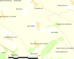 Poziția localității Brucamps