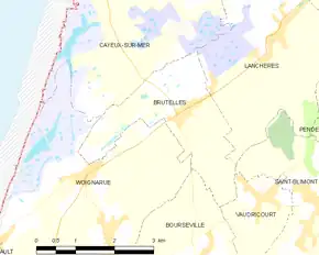 Poziția localității Brutelles