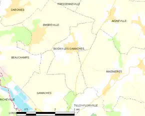 Poziția localității Buigny-lès-Gamaches