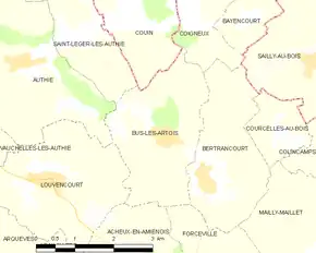 Poziția localității Bus-lès-Artois