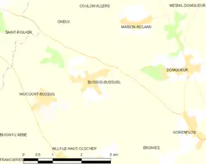 Poziția localității Bussus-Bussuel