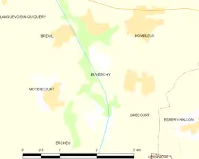Poziția localității Buverchy