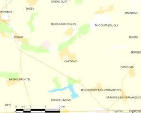 Poziția localității Cartigny