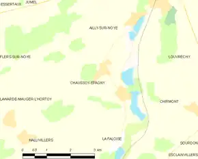 Poziția localității Chaussoy-Epagny