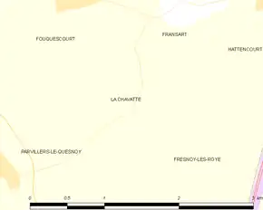Poziția localității La Chavatte
