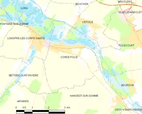 Poziția localității Condé-Folie