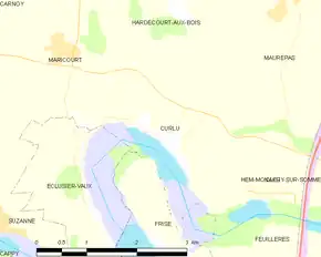 Poziția localității Curlu