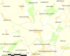 Poziția localității Domart-en-Ponthieu