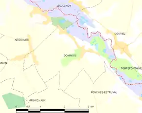 Poziția localității Dominois