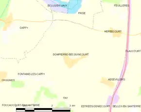 Poziția localității Dompierre-Becquincourt