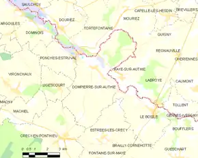 Poziția localității Dompierre-sur-Authie