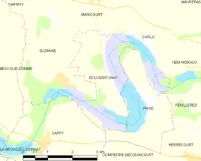 Poziția localității Éclusier-Vaux