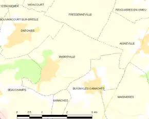 Poziția localității Embreville