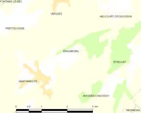 Poziția localității Épaumesnil