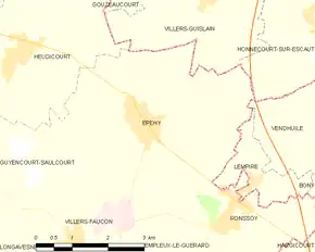 Poziția localității Épehy